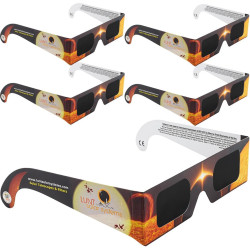 Gafas eclipse solar homologadas pack 5 ISO 12312-2