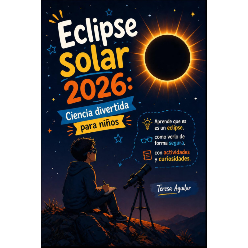 Libro Eclipse Solar 2026 para Niños | Guía Ilustrada con Actividades