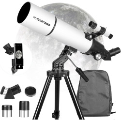 Telescopio Misilmp 70mm/300mm blanco para principiantes en astronomía