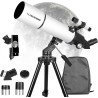 Telescopio Misilmp 70mm/300mm blanco para principiantes en astronomía